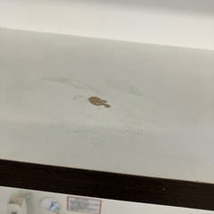☆値下げ☆K2508-164　キッチンボード ブラウン ホワイト 上下分割可 キズ汚れ有りの画像