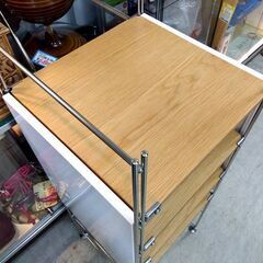 MUJI ステンレスユニットシェルフ オーク材 4段 収納 家具 キッチン 無印良品 良品計画 ラック 棚 札幌市 中央区 南12条の画像