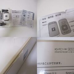 G§154 空気清浄機 SHARP IG-FC1-W ホワイト 車載用 未使用に近い 検：プラズマクラスターイオン発生機 シャープ 脱臭の画像