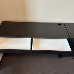 IKEA ミッケ デスク＋ワゴン セット（ブラックブラウン） の画像