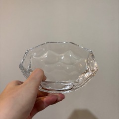 ガラスの大皿小皿セットの画像