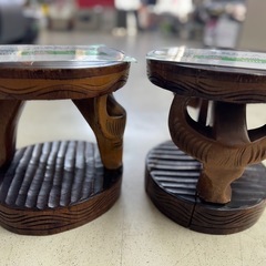 完売致しました　🉐LINE会員限定スペシャル価格🉐【木製丸イス】900円　18-47-48の画像