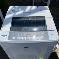 (運搬費込み)Hisense 5.5kg 2019年製 (傷あり)