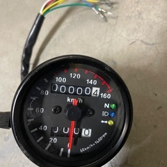 汎用（12V）　60mm スピードメーター ブラックフェイス(1...