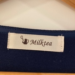 Milk tea ワンピース 授乳 ネイビー フォーマルの画像