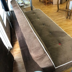 リクライニング ソファベッド 177×90cm ブラウン の画像