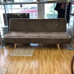 リクライニング ソファベッド 177×90cm ブラウン の画像