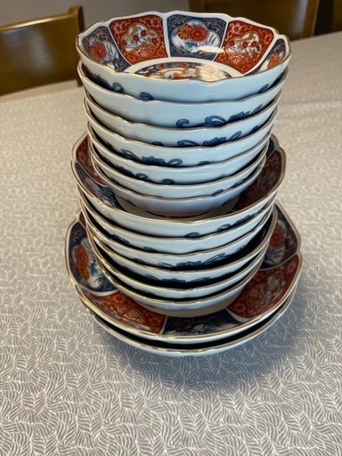 瀬戸焼 飛鳥窯 金彩赤絵 盛鉢 3個セット - メルカリ
