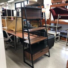 【ジ443】収納付きラック 幅85㎝ アイアン オシャレ インテ...