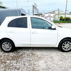 審査通過実績多数！！自社ローンでお悩みを解決！！(在庫番号157）日産 マーチ1.2 X FOUR Vセレクション 4WD　1年保証付 寒冷地　純正ナビ　Bカメラ （パール）　カーリース　札幌　函館　全国　自社分割　リース　ネオドライブローンの窓口　マイネオオートローン（投稿ID : 1i6li8）の画像