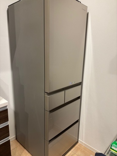 受付終了】Panasonic 冷蔵庫 450L 大容量 NR-E454PX ガラストップ