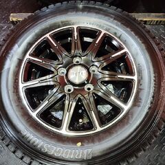 【BS BLIZZAK VL10A 175/80R14 99/98N LT】24年製スタッドレス【TIRADO IOTA 14インチ 5J5HPCD114.3+48】超バリ溝 タウンエース KTO402の画像