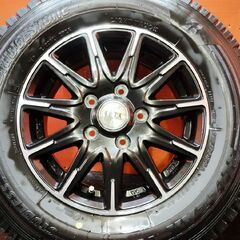 【BS BLIZZAK VL10A 175/80R14 99/98N LT】24年製スタッドレス【TIRADO IOTA 14インチ 5J5HPCD114.3+48】超バリ溝 タウンエース KTO402の画像