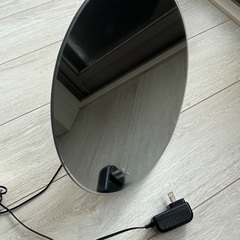 ラウンドミラークロック　デジタル時計　置き時計　掛け時計の画像