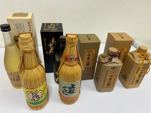 泡盛6本まとめ　千年の響き25度・43度　琉球大抗海記25度　りゅうたん43度/720ml　どなん60度/600ml　＃35905