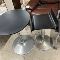 W2506-549 モダン 昇降式回転テーブル&カウンターチェア...