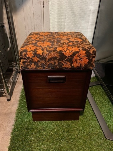 レトロ家具アンティーク家具　収納ボックス型チェア美品