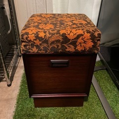 レトロ家具アンティーク家具　収納ボックス型チェア美品