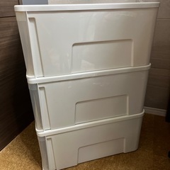 クローゼットケース　引き出し浅型×3の画像