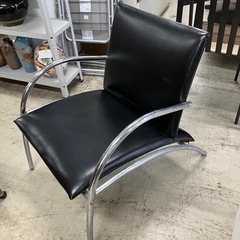 W2506-550 モダンチェア ブラック 中古 キズ汚れサビ有り