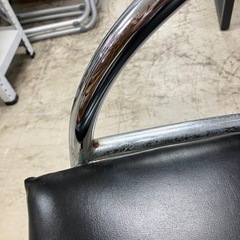 W2506-550 モダンチェア ブラック 中古 キズ汚れサビ有りの画像