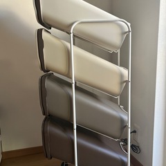 【中古美品】ラテスタイル 4段分別ダストワゴン｜スリム＆大容量 76L！キャスター付きごみ箱✨の画像