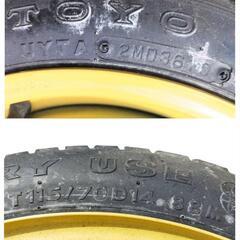 T115/70D14  88M  TOYO TIRE製  応急タイヤ(スペアタイヤ / テンパータイヤ) 14㌅ × 4T × 4穴 × PCD100mmの画像