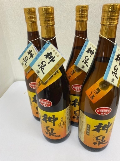 【未開封】泡盛4本セット　神泉しんせん　44度1800ml　詰め口10．4.24　＃35942