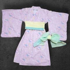 女の子浴衣 120cm ユニコーン/虹/星柄