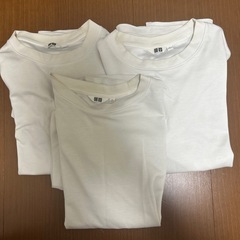UNIQLO エアリズムコットンオーバーサイズT ホワイト Lサ...