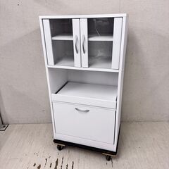  24406  2枚扉キッチンボード　レンジボード　食器棚 フク...