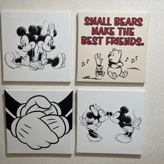ディズニー ミニー＆ミニー アートパネルの画像