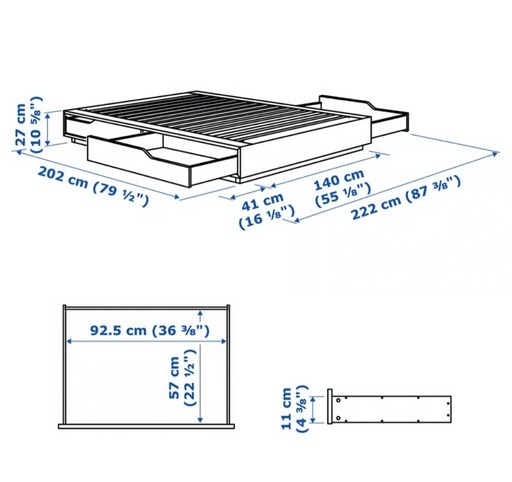 ★引取り手決定済み★【IKEA】セミダブルベッド＆マットレス