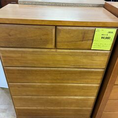 【FU2389】★6段チェスト 茶 収納家具 家具 クリーニング...