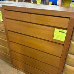 【FU2390】★6段チェスト 茶 タンス 収納家具 家具 クリ...