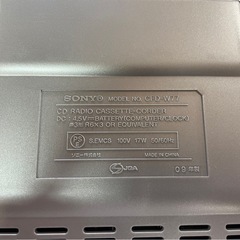 SONY　ソニー　CDラジオWカセットコーダー　レコーダー　ラジカセ　FM/AM　CFD-W77　稼働確認済　中古　③の画像