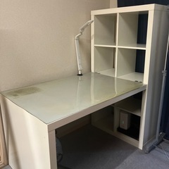 【女性限定】収納棚付きデスク