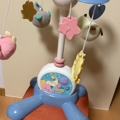 【値下げ相談可
】やすらぎふわふわメリー　新生児⭐︎おもちゃ　ベッドメリーの画像
