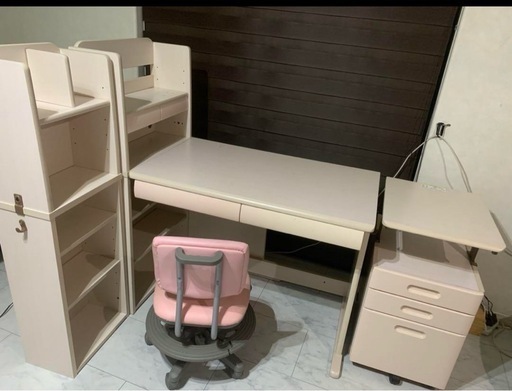 学習机　学習デスク　中古美品　イスセット