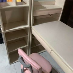 学習机　学習デスク　中古美品　イスセットの画像