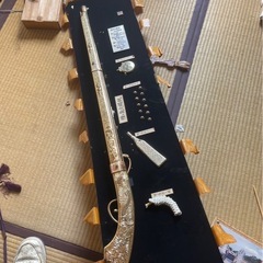 美術品　黄金種子島火縄銃　レプリカ 額装