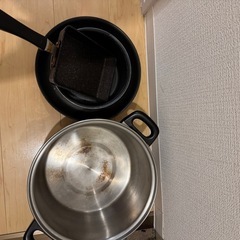 今月末まで！取っ手なし！フライパン・大鍋の画像