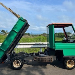 アテックス　ダンプ　運搬車 4WD 油圧　パワステ 中折れ　キャビン　セル付き　四駆 トレーラー　荷台　搬送 乗用　三方開　運搬車 SE530 四国製作所　宮崎　簡易始動動画ありの画像
