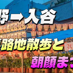 上野〜入谷の裏路地散策と入谷朝顔祭りを楽しもう！（途中参加OKです）