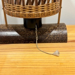 こちらの商品はお取引き中となりました。竹製電気スタンド　広島県竹原市の竹細工職人さんが作った工芸品ですの画像