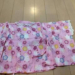未使用品★花柄レース付き★ピンクドレス甚平 95cmの画像