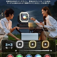 決まりました！  【48000mAh 怪物ファンプラス版】Issufel キャンプ 扇風機 充電式 最大150時間連続使用 風量4段階調節 強力送風 7色調光 SOSライト の画像