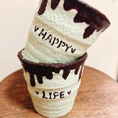 ✨SALE✨ No.55リメイク鉢植木鉢ハンドメイドの画像