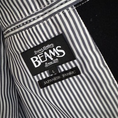 BEAMS ブラック 黒 チェスターコート Lサイズの画像