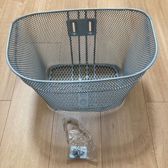 【新品未使用】自転車カゴ　グレー